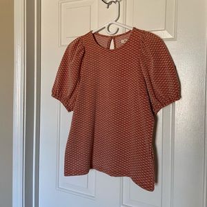 Madewell | Orange Blouse | Size Small